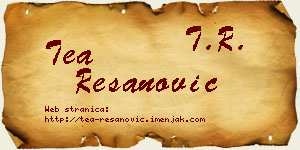 Tea Resanović vizit kartica